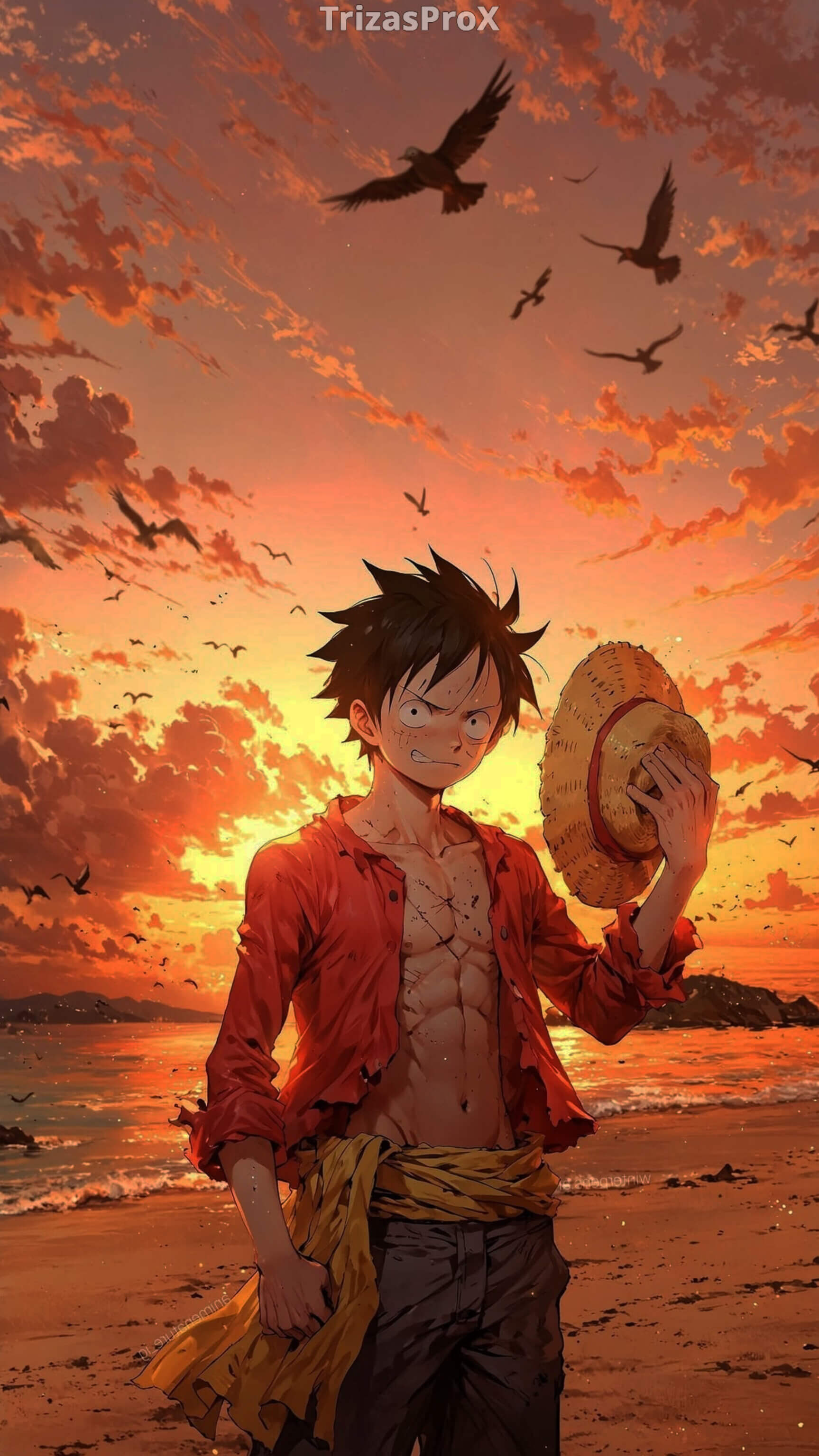 4K HD wallpaper of Luffy from One Piece